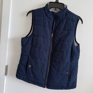 Navy blue puffer vest